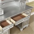 Pemberly Row Modern Wood 3-Piece Bedroom Vanity Set in Silver