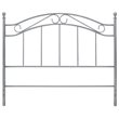 Pemberly Row Contemporary Queen Metal Spindle Headboard in Pewter