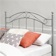 Pemberly Row Contemporary Queen Metal Spindle Headboard in Pewter