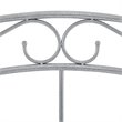 Pemberly Row Contemporary Queen Metal Spindle Headboard in Pewter
