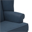 Pemberly Row Modern Blue Fabric Traditional Wing Back Accent Chair