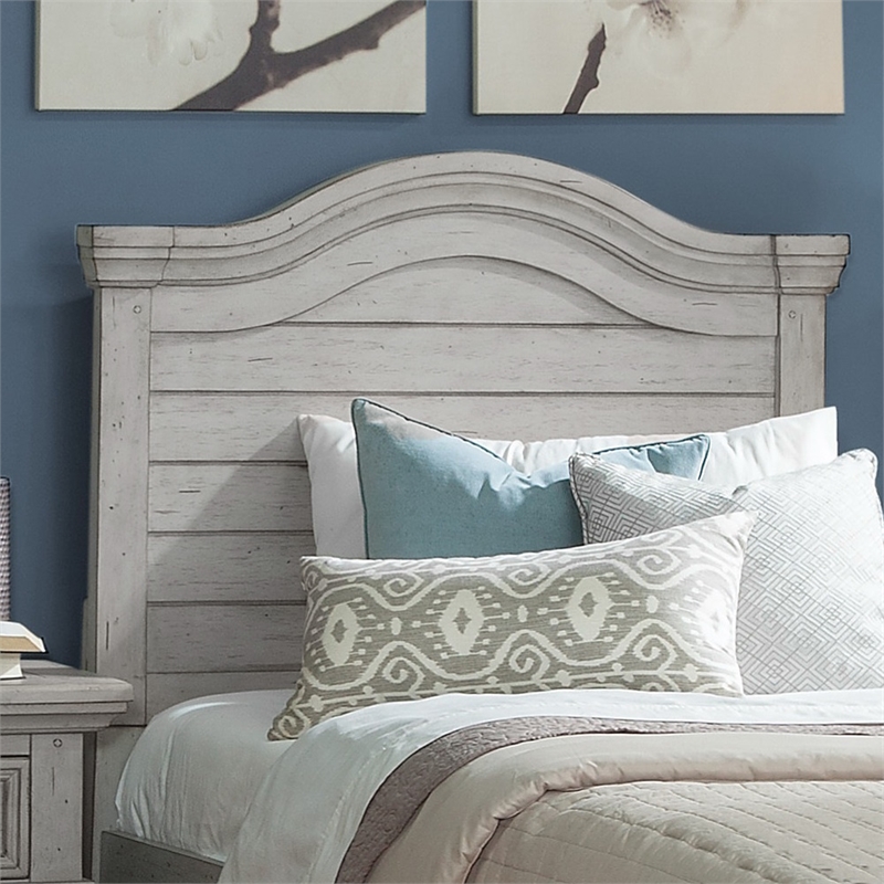 Pemberly Row Modern / Contemporary Twin Antique Gray Wood Headboard