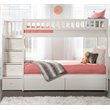 Pemberly Row Wood Staircase Storage Bunk Twin Over Twin in White