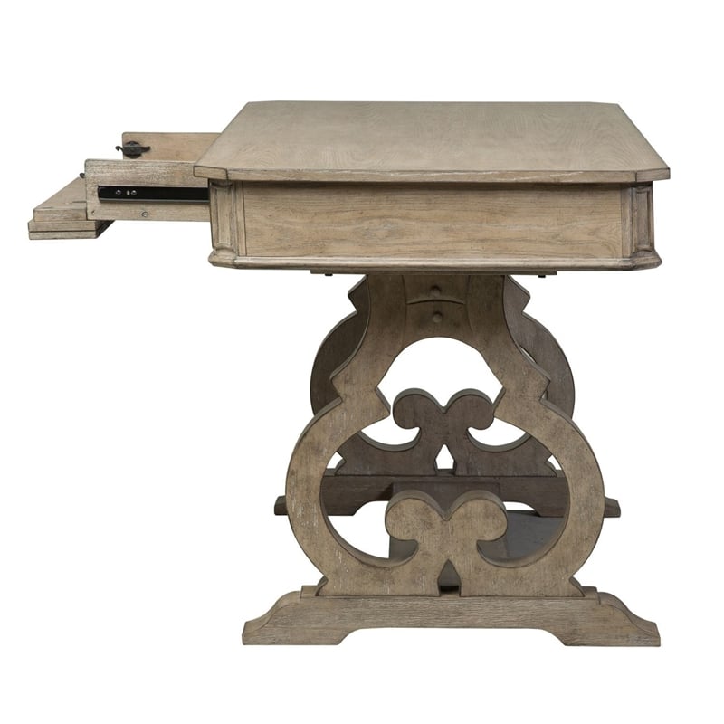 Pemberly Row Modern / Contemporary Multi Writing Desk in Brown