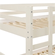 Pemberly Row Modern Low Wood Twin Over Twin Bunk Bed - White