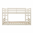 Pemberly Row Modern Low Wood Twin Over Twin Bunk Bed - White