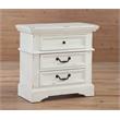 Pemberly Row Contemporary 3-Drawer Antique White Wood Nightstand