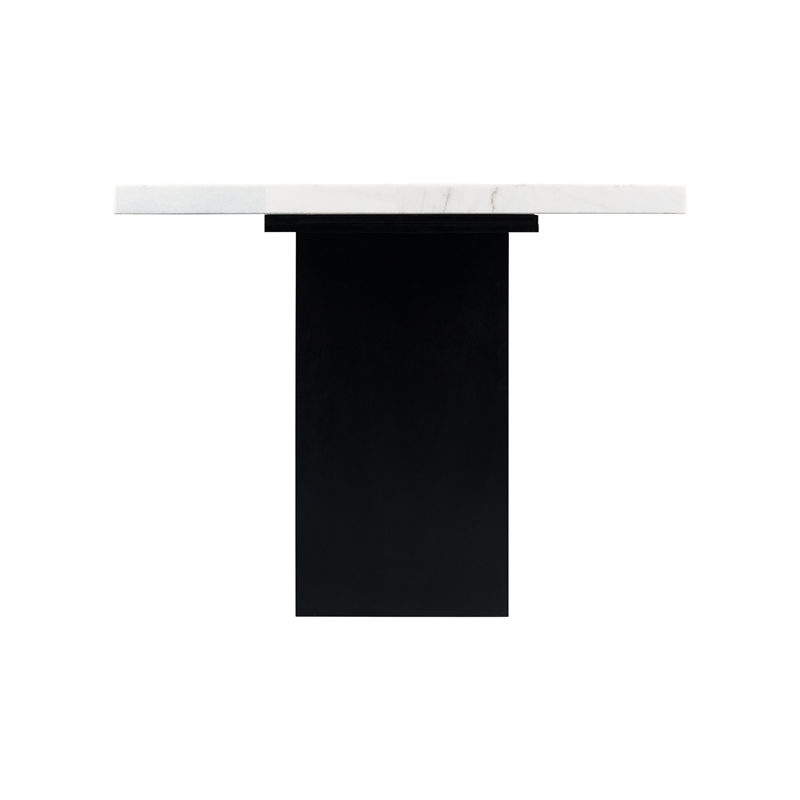 Pemberly Row Modern White Marble Counter Height Dining Table