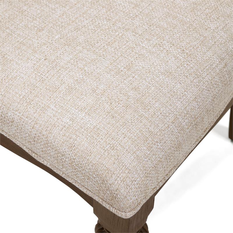 Pemberly Row Fabric Padded Dining Chair in Natural Tone (Set of 2)