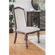 Pemberly Row Fabric Padded Dining Chair in Natural Tone (Set of 2)