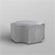 Pemberly Row Modern Linen Fabric Octagon Cocktail Ottoman in Gray
