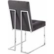 Pemberly Row Contemporary Velvet Dining Chair in Gray (Set of 2)
