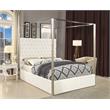Pemberly Row Modern / Contemporary Tufted Velvet Queen Bed in White