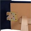 Pemberly Row Modern / Contemporary Tufted Bed King Navy Blue Velvet