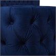 Pemberly Row Modern / Contemporary Tufted Bed King Navy Blue Velvet