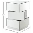 Pemberly Row Modern / Contemporary Stacked Design Mirrored End Table