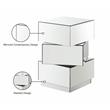 Pemberly Row Modern / Contemporary Stacked Design Mirrored End Table