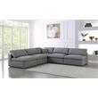 Pemberly Row Modern Gray Durable Linen Fabric Modular Sectional