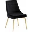 Pemberly Row Contemporary Black Velvet Dining Chair (Set of 2)