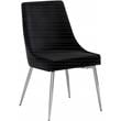 Pemberly Row Contemporary Black Velvet Dining Chair (Set of 2)