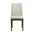Pemberly Row Contemporary Standard Height Side Chair Set in Cream