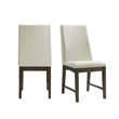 Pemberly Row Contemporary Standard Height Side Chair Set in Cream