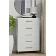 Pemberly Row Modern / Contemporary Five Drawer Wood Chest in White