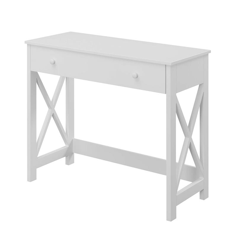 Pemberly Row Modern / Contemporary 36 Inch Desk in White Wood Finish