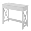 Pemberly Row Modern / Contemporary 36 Inch Desk in White Wood Finish