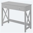 Pemberly Row Modern / Contemporary 36 Inch Desk in White Wood Finish