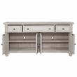 Pemberly Row Off White Vintage Style 72-inch Wood TV Console