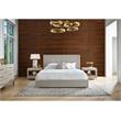 Pemberly Row Modern / Contemporary Fabric King Panel Bed in Beige