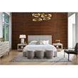 Pemberly Row Modern / Contemporary Fabric King Panel Bed in Beige