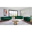 Pemberly Row Modern / Contemporary Green Finish Velvet Loveseat