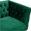 Pemberly Row Modern / Contemporary Green Finish Velvet Loveseat