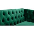 Pemberly Row Modern / Contemporary Green Finish Velvet Loveseat