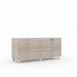 Pemberly Row Modern Credenza with 2 Drawers and 2 Doors in Gray