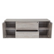 Pemberly Row Modern Credenza with 2 Drawers and 2 Doors in Gray