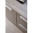 Pemberly Row Modern Credenza with 2 Drawers and 2 Doors in Gray
