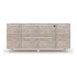Pemberly Row Modern Credenza with 2 Drawers and 2 Doors in Gray