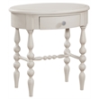 Pemberly Row Modern / Contemporary Dove White Wood Oval Accent Table