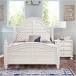 Pemberly Row Modern / Contemporary Dove White King Wood Panel Bed