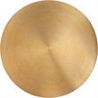 Pemberly Row Brushed Gold Top Coffee Table with Matte Black Base