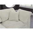 Pemberly Row Modern / Contemporary Cream Velvet Modular 3 Piece Sofa