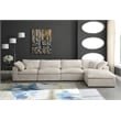 Pemberly Row Modern / Contemporary Cream Velvet Modular Sectional