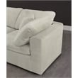 Pemberly Row Modern / Contemporary Cream Velvet Modular Sectional