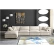 Pemberly Row Modern / Contemporary Cream Velvet Modular Sectional