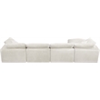 Pemberly Row Modern / Contemporary Cream Velvet Modular Sectional