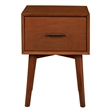 Pemberly Row Modern Wood 1 Drawer End Table in Acorn (Brown)