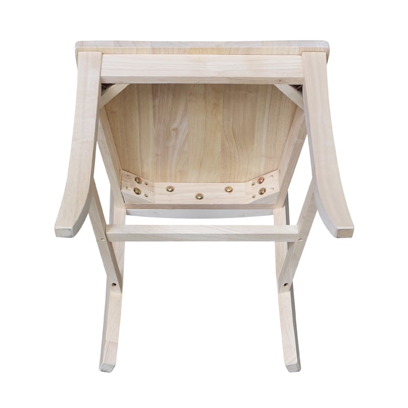 Pemberly Row Modern Solid Wood Chairs - Set of 2 - Unfinished